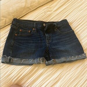 GAP Blue Jean Shorts with Frayed Hems